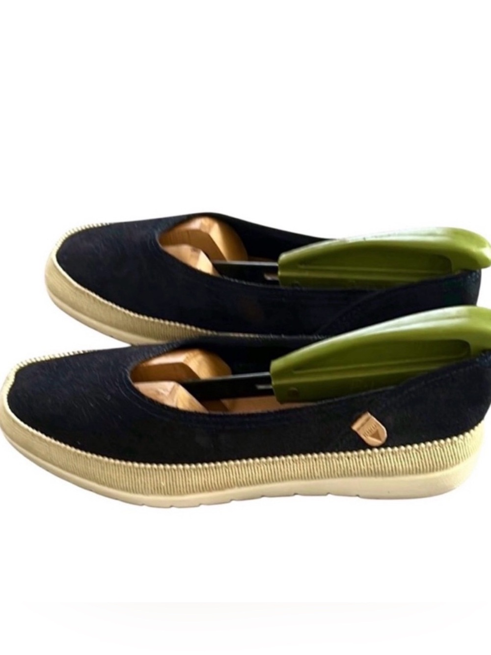 Verbenas Carmen Dark Navy Slip-On Women's Casual Flats Suede with Cream Sole